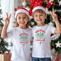 Kids Christmas T-Shirt - Merry Christmas you Filthy Animal Design - Premium Gilden Heavyweight - Free UK Shipping