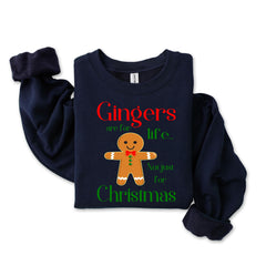 Christmas Sweatshirt, Gingers are for Life not just Christmas Design, Heavyweight Adult & Kids Sizes, Christmas Jumper Free Tracked Post