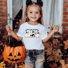 Halloween Kids Shirt | Lets go Ghouls Design on Softstyle Premium Tee | UK Fast Tracked Post
