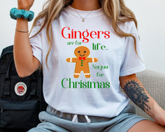 Funny Christmas T-Shirt: Ginger for Life Parody Tee