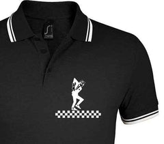 Ska Polo Shirt, Twin Tip Style With Logo, Northern Soul Tee, Two Tone