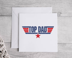 Fathers Day Card - Top Dad Design with Fast Free UK Post