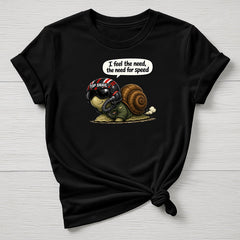 Need for Speed T-Shirt : Snail Movie Parody Design - Gildan Softstyle