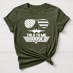 Talk to me Goose T-Shirt : TG 40th Anniversary White Sunglasses Design