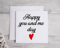 Happy You and Me Day Card - Anniversary Card for Husband or Wife - Fast UK Postage