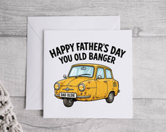 Fathers Day Card - Old Banger Design with Fast Free UK Post