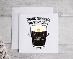 Fathers Day Card - Thank Guinness Design with Fast Free UK Post