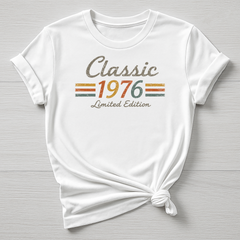 50th Birthday T-Shirt : Classic 1976 Design, Gildan Softstyle