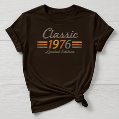 50th Birthday T-Shirt : Classic 1976 Design, Gildan Softstyle