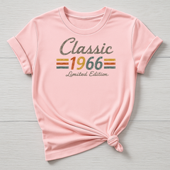 60th Birthday T-Shirt : Classic 1966 Design, Gildan Softstyle