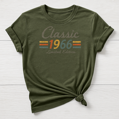 60th Birthday T-Shirt : Classic 1966 Design, Gildan Softstyle