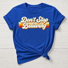 Music T-Shirt : Don't Stop Believing Design - Gildan Softstyle