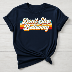 Music T-Shirt : Don't Stop Believing Design - Gildan Softstyle