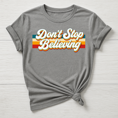 Music T-Shirt : Don't Stop Believing Design - Gildan Softstyle