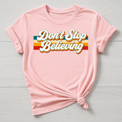 Music T-Shirt : Don't Stop Believing Design - Gildan Softstyle
