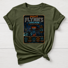 Welcome to Flynns Arcade T-Shirt - Parody Movie Design - Gildan Softstyle