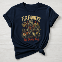 Animal Rock T-Shirt - Fur Fighters 90s Grunge Tour Design - Gildan Softstyle