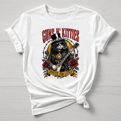 Animal Rock T-Shirt - Guns N' Kitties Design - Gildan Softstyle