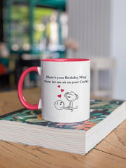 Rude Birthday Mug - Sit on your C**k - Multiple Colour Choices - Fast Tracked UK Post!