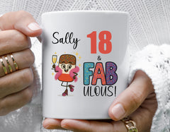 Personalised 18th Birthday Mug: Fab Lolly Design - Fast UK Tracked Post