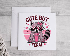 Feral Raccoon Greeting Card