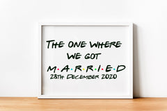 Personalized Wedding Print – "Friends" Style Anniversary Gift