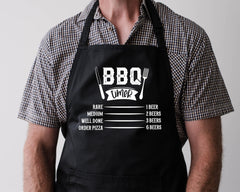 Personalised Apron - BBQ Timer Design - Funny Quote - Multi-Colour Choice - Custom Apron with Pockets - Free Tracked UK Post
