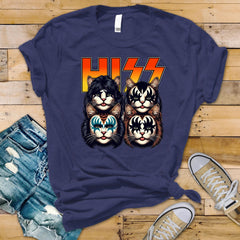 Music Parody T-Shirt - Hiss Cats Design on Premium Tee - Funny Graphic Tee with Tracked UK Postage