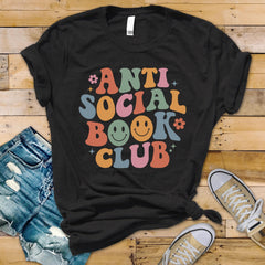 Anti Social Book Club T-Shirt - Bella Canvas Tee