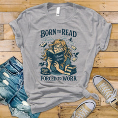 Book Lovers T-Shirt - Born to Read Pages Over Paychecks Design on Bella & Canvas Premium Tee - Funny Graphic Tee with Tracked UK Postage