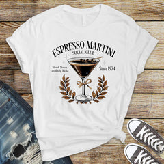 Drinks Lover T-Shirt - Expresso Martini Social Club Design on Premium Tee - Funny Graphic Tee with Tracked UK Postage