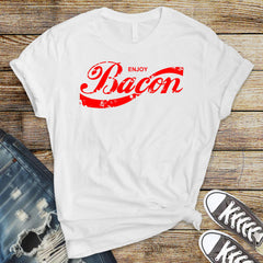 Vegan Parody T-Shirt: Funny Bacon Graphic Tee - Tracked UK Postage
