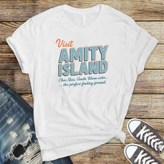 Movie Parody T-Shirt - Visit Amity Design on Softstyle Premium Tee - Funny Graphic Tee with Tracked UK Postage