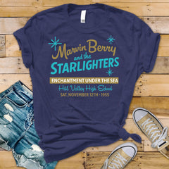 Movie Parody T-Shirt - Marvin Berry and The Starlighters Design on Softstyle Premium Tee - Funny Graphic Tee with Tracked UK Postage