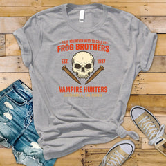Movie Parody T-Shirt - Frog Brothers Vampire Hunters Design on Premium Tee - Free Tracked UK Postage