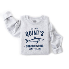Movie Parody Sweatshirt: Quints Shark Fishing, Gildan Heavyweight- Fast Tracked UK Shipping