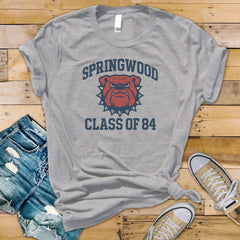 Movie Parody T-Shirt - Springwood Class of 84 Design on Premium Tee - Funny Graphic Tee with Tracked UK Postage
