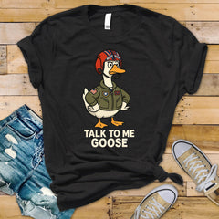 Movie Parody T-Shirt - Talk To Me Goose Design on Softstyle Premium Tee - Funny Graphic Tee with Tracked UK Postage