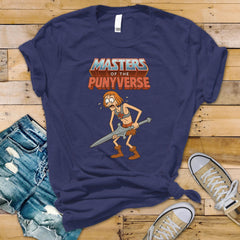 80s Movie Parody T-Shirt - Masters of the Punyverse Design on Premium Tee - Funny Graphic Tee with Tracked UK Postage
