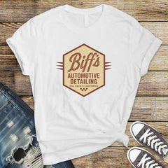 Biff's Automotive Detailing T-Shirt – Movie Parody Soft Tee