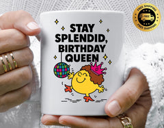Personalised Birthday Queen Mug: Multiple Color Choices -Fast UK Tracked Shipping