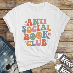 Anti Social Book Club T-Shirt - Bella Canvas Tee
