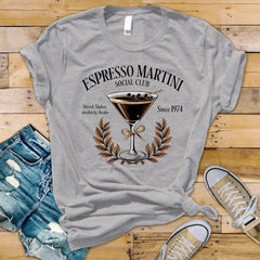 Espresso Martini Social Club T-Shirt – Graphic Tee, Drinks Lover