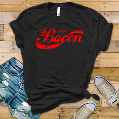 Vegan Parody T-Shirt - Bacon Design on Softstyle Premium Tee - Funny Graphic Tee with Tracked UK Postage