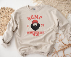 Gump Cross Country Sweatshirt: Movie Parody Graphic Print - Gildan Heavyweight