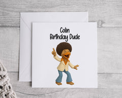 Personalised "Birthday Dude" Card: Custom Name, Fast UK Post