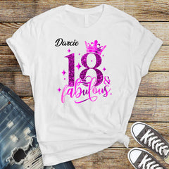 Personalized 18th Birthday Shirt – 100% Cotton, Custom Name