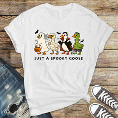 Halloween T-Shirt - Just A Spooky Goose Design on Premium Tee - Funny Graphic Tee with Tracked UK Postage