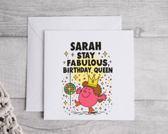 Personalised Ladies Birthday Card, Stay Fabulous Design - Personalised Name Card - Fast and Fast UK Post!