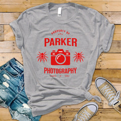 Comic Book Parody T-Shirt - Parker Photography Est 1963 Design on Premium Tee - Funny Graphic Tee with Tracked UK Postage
